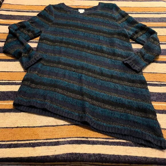 Chicos Women's Sweatshirt Sweater Asymmetrical Size 2 Large - Picture 1 of 7